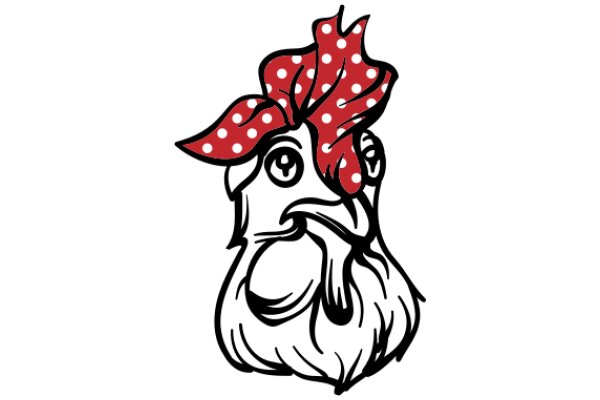 A Whimsical Chicken with a Polka Dot Bow