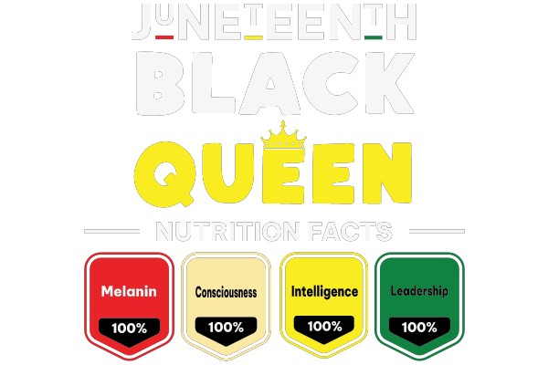 Juneteenth Black Queen Nutrition Facts: Melanin, Consciousness, Intelligence, Leadership