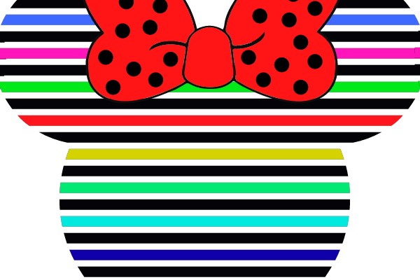 Mickey Mouse with a Colorful Bow