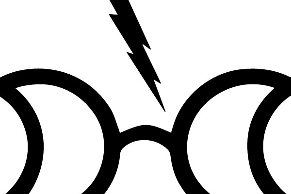 Glasses with Lightning Bolt