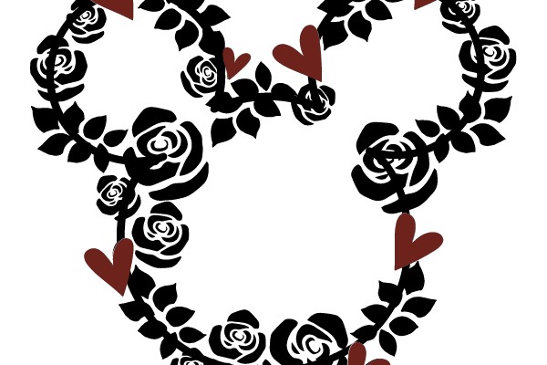 Enchanted Heart: A Symphony of Black and Red Roses
