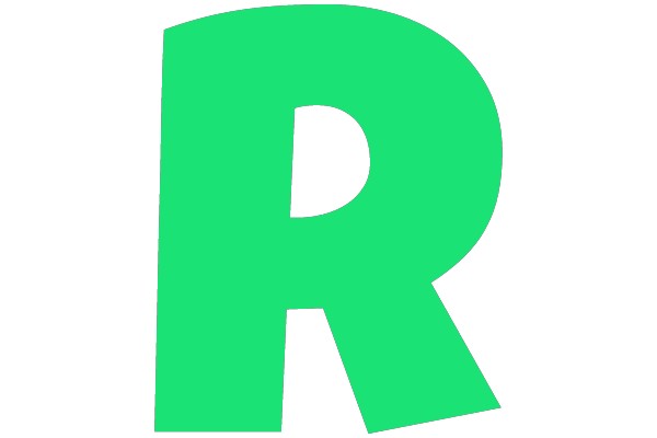 Bold Green Capital Letter R