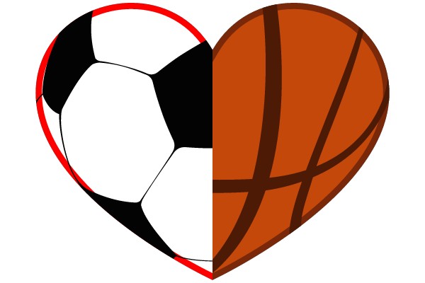Soccer-Basketball Heart Symbol
