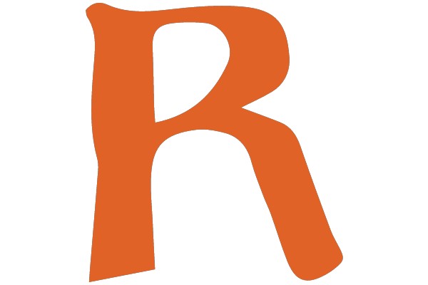 Bold Orange Letter R