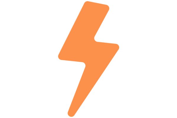 Vivid Orange Lightning Bolt
