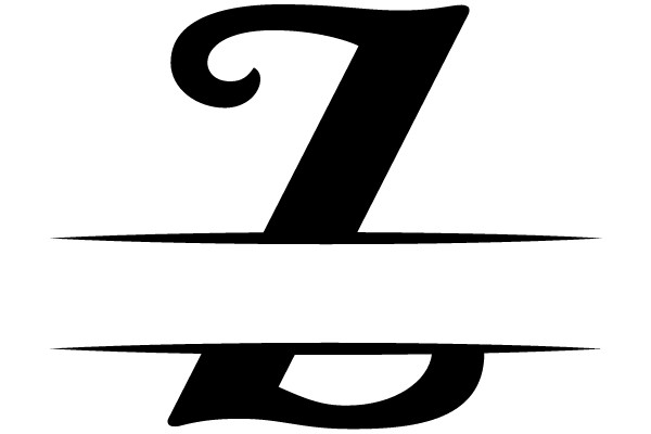 The image depicts a stylized, bold letter 'Z' with a distinctive design that combines elements of calligraphy and modern typography.