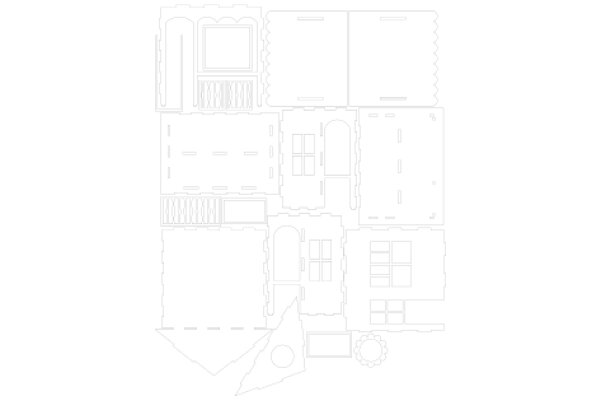 A Collection of Architectural Elements and Furniture Designs