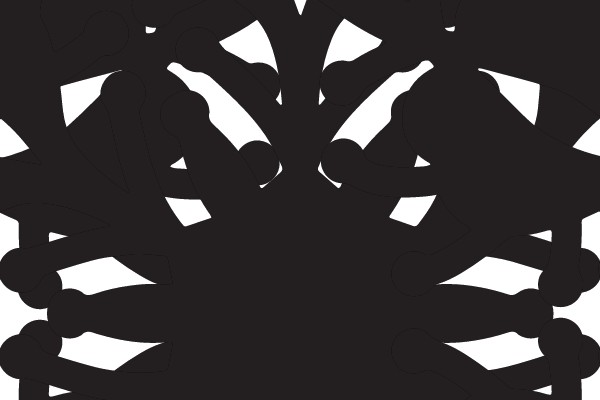 Stylized Snowflake Design with a Keyhole