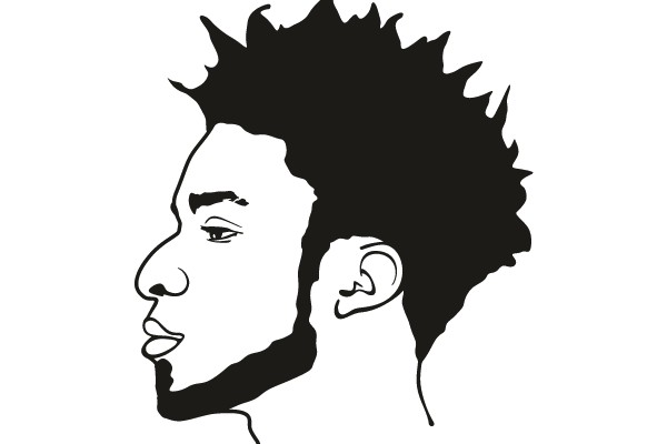 Profiled Portrait with Spiked Hair