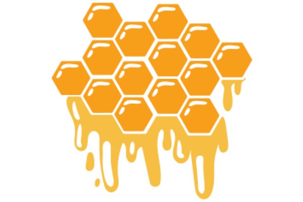 Honeycomb Illustration with Dripping Honey