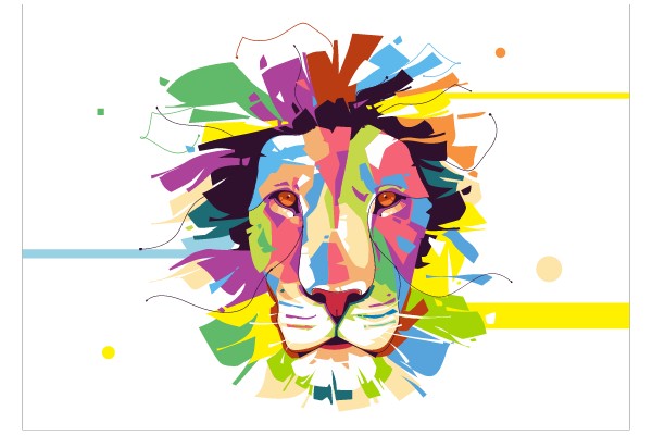 Radiant Majesty: The Pop Art Serenity of the Colorful King
