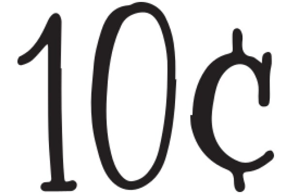 A Digital Display of the Number 10 with a Currency Symbol
