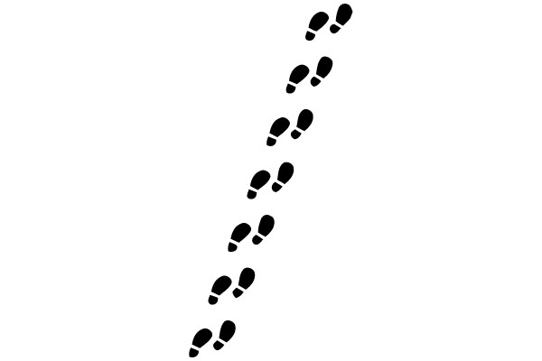 Footprints Leading to a Cloudy Sky