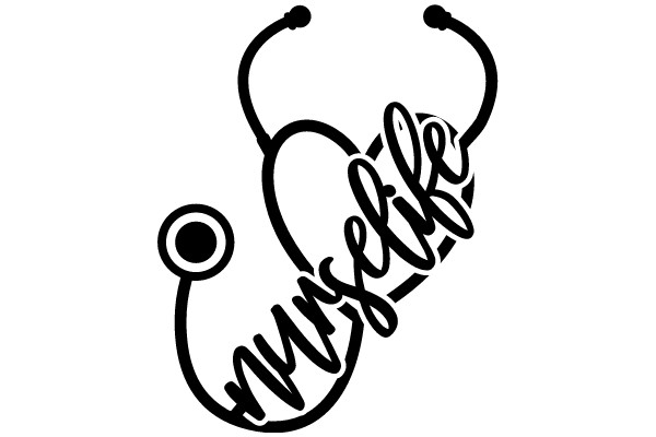 Stylized Logo of a Medical Stethoscope with the Word 'Life' Wrapped Around It