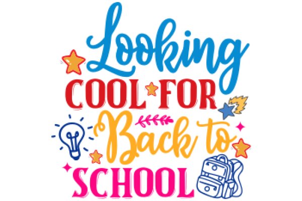 Looking Cool for Back to School: A Graphic Design Showcasing School Supplies and a Positive Back to School Message