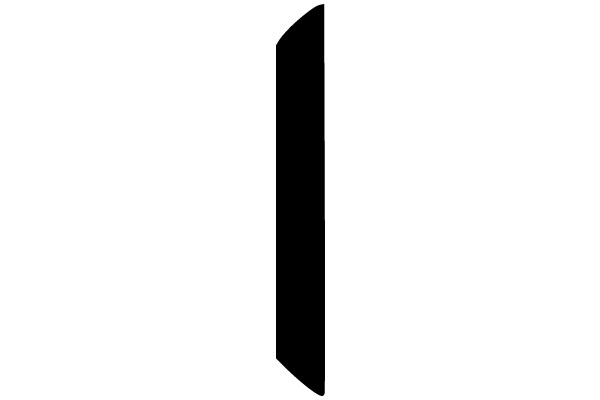 An abstract black rectangle on a white background.