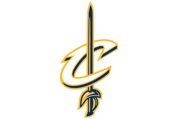 Stylized Logo of a Sword and a Crescent Moon
