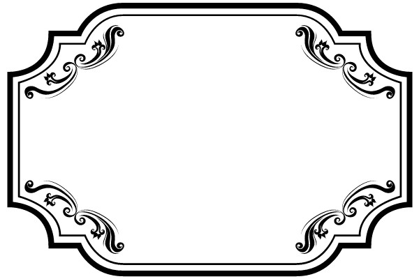 Classic Elegance: Ornate Vintage Frames with Flourish Detailing