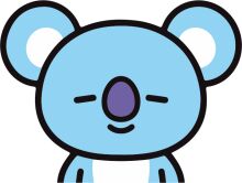 Adorable Blue Cartoon Character with a Purple Nose