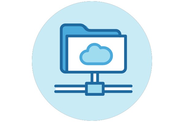 Digital Cloud Storage Icon
