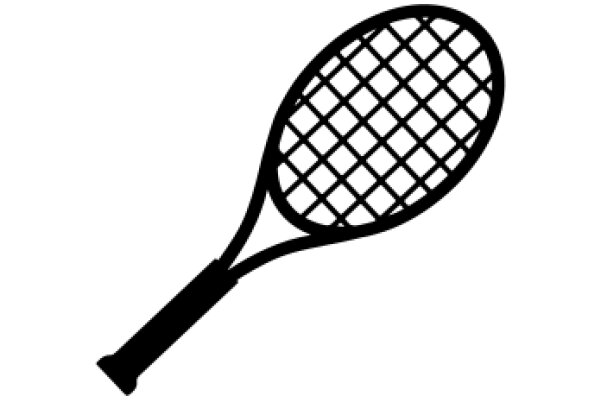 A Solid Black Tennis Racket