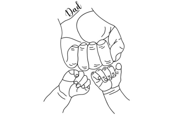 A Father's Love: A Line Drawing