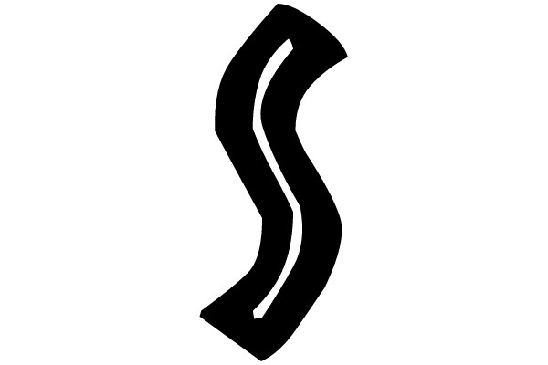 Bold Curved Letter 'S'