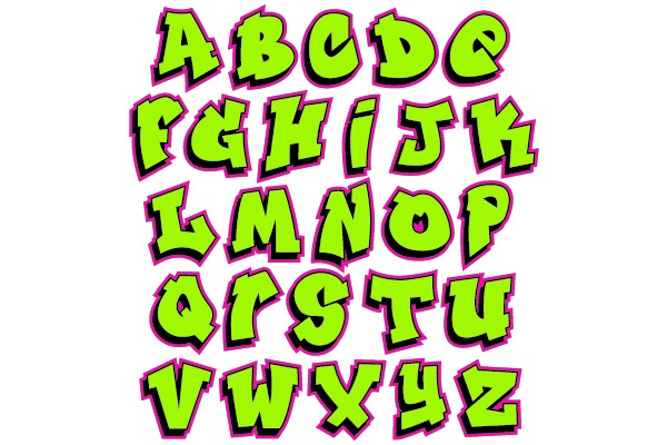 Vibrant Alphabet Clip Art