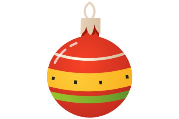 A Festive Christmas Decoration: A Colorful Ball with a Topper