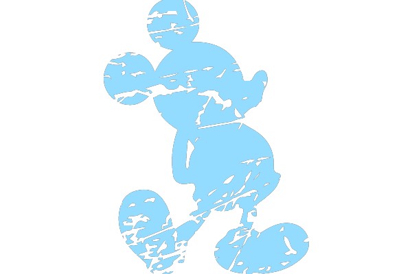 Scratched Mickey Mouse Silhouette