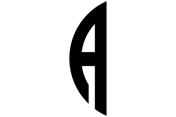 Curved Black 'A' Symbol