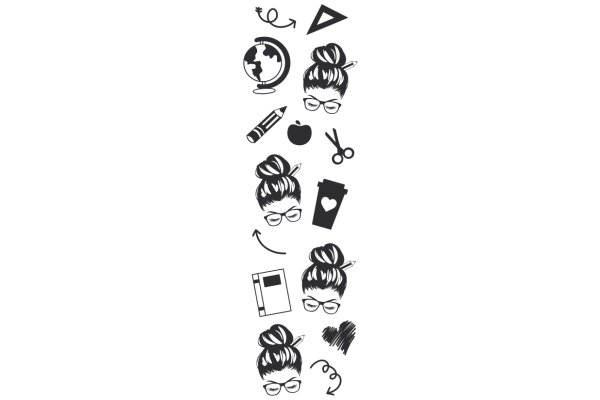 A Collection of Icons Representing Various Objects and Activities