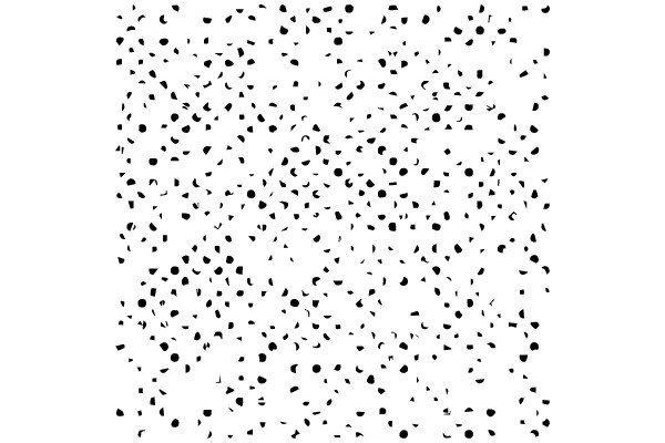 Abstract Black Shapes on White Background