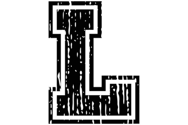 Stylized Letter L with Distressed Texture