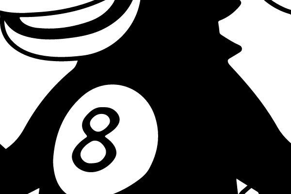 Joyful Cartoon Cow: The Eight Ball Edition
