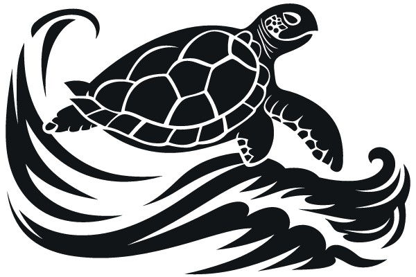 Dynamic Sea Turtle in Motion