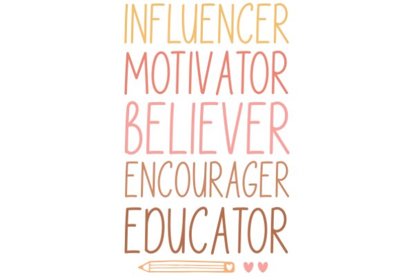 Influencer, Motivator, Believer, Encourager, Educator