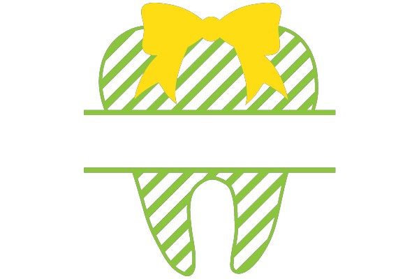 Green and White Patterned Gift with Yellow Bow