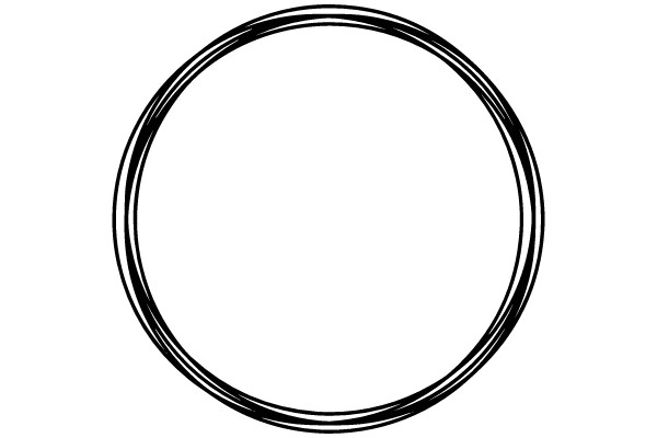 Circular Black Lines on a White Background