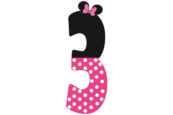 A Playful and Colorful Representation of the Number 5 and the Letter 'S'