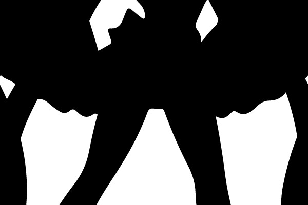 Silhouette of a Cat-Winged Figure