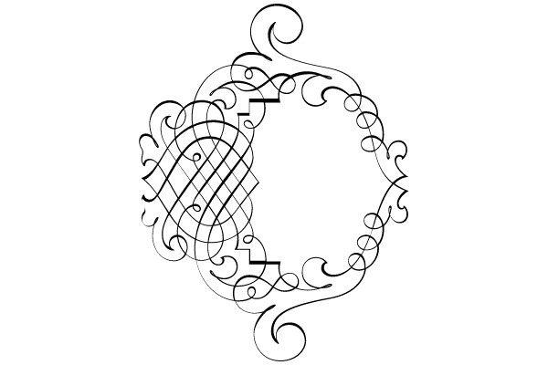 Ornate Vintage Frame with Flourish Design
