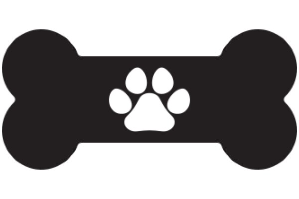 A Bone-Shaped Logo with a Paw Print