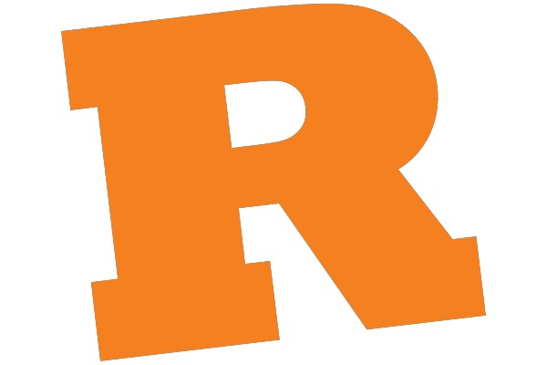 Bold Orange Letter R