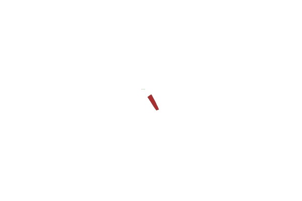 An isolated red vertical object.