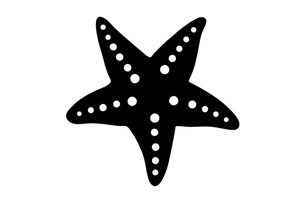 Stylized Star with Polka Dots