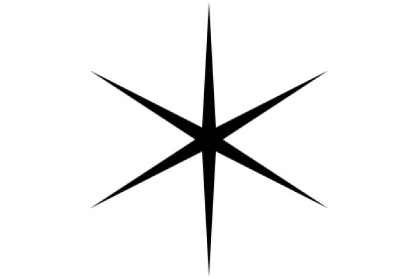 Simplicity in Design: A Black Star on a White Background
