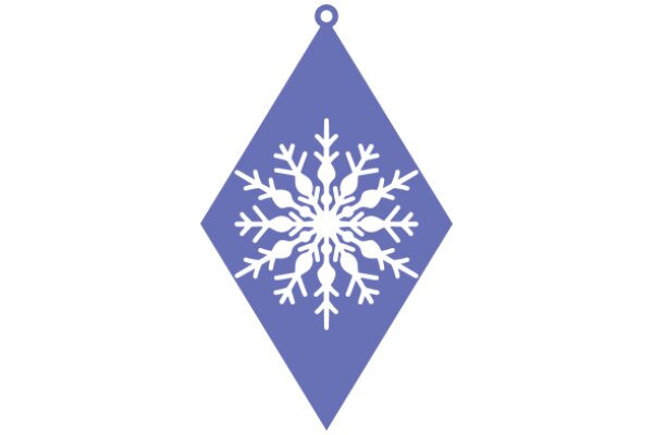 Stylized Snowflake Design on a Diamond Shape Background