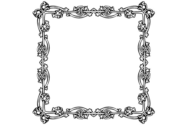 Classic Elegance: A Flourished Vintage Frame