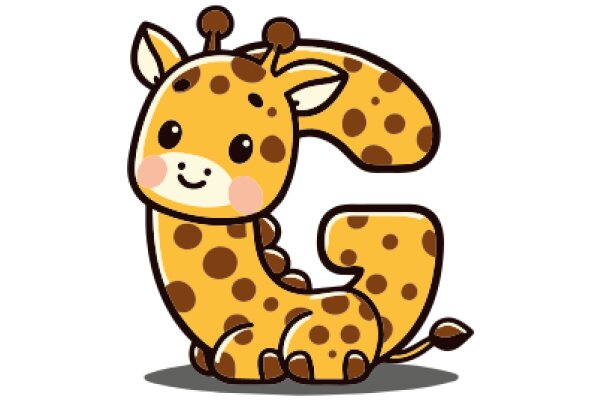 A Friendly Giraffe Character: A Delightful Illustration of a Giraffe with a Smile, Ready to Bring Joy and Adventure!